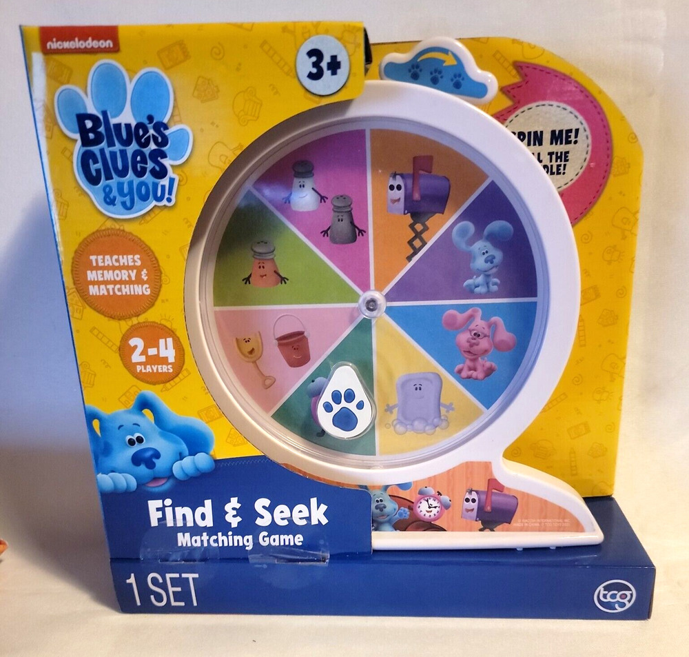 Nickelodeon Find & Seek Spinning Matching Game Memory & Match Blues Clues